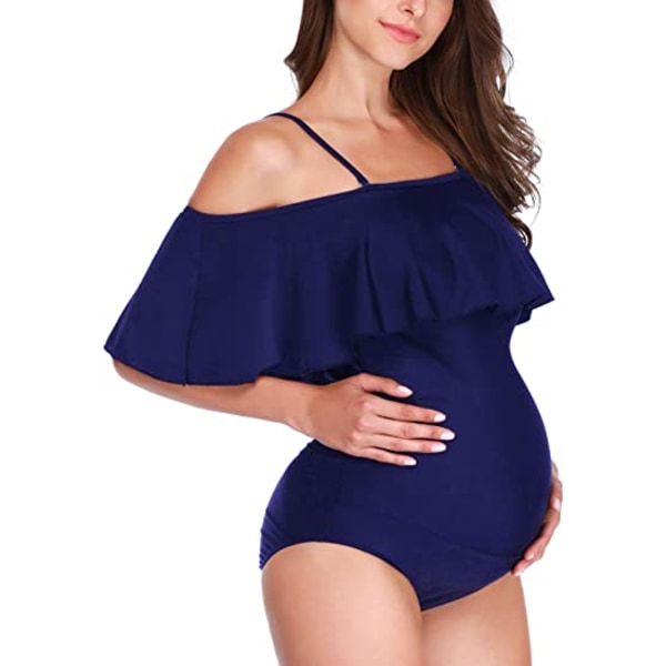 Gravidbadkläder Dam Bikinis Sommarbaddräkter Gravid badkläder Blue M
