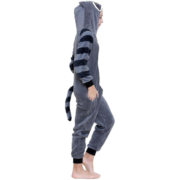 Lasten unisex Super Soft Fleece Raccoon Onesie -j K 7-8 Years