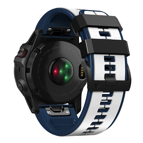26 mm Silikonearmbånd til Garmin Fenix 6X/Fenix7X/7X pro, COROS Vit Hvid