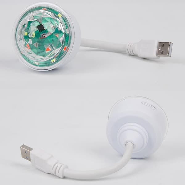 USB Disco-lys, Plug In Disco Ball Light, disco Ball Light White