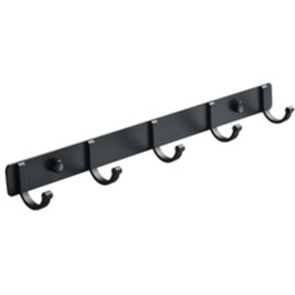 Piao Krogstang Sort Mat Knagerække Skinne Jakkeholder Væg Krog Knagerække Krog 5 Knager Hook Rail