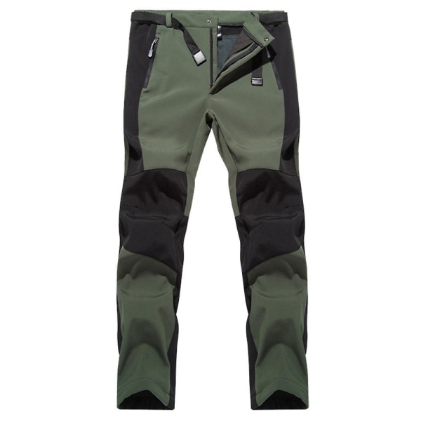 Menns fargeblokkfôrede bukser med lommer Military Green L