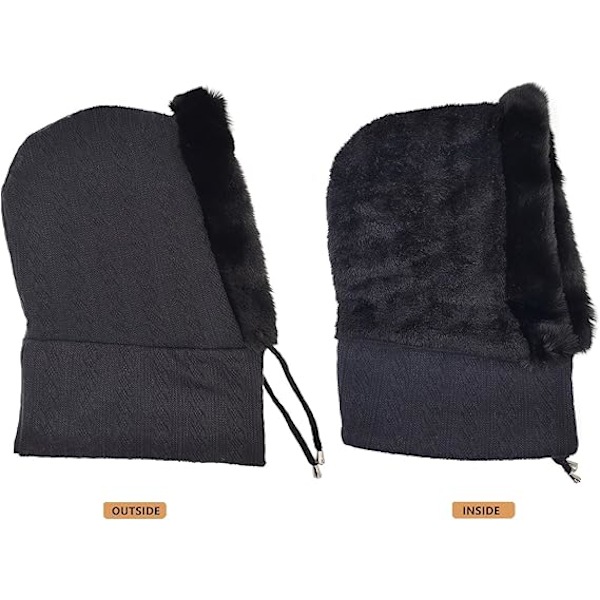 Vinterstrikket Balaclava for Kvinner med Fleksibel Halsvarmer Balaclava-Lue for Sykling Ski Vandring Fjellklatring Camping