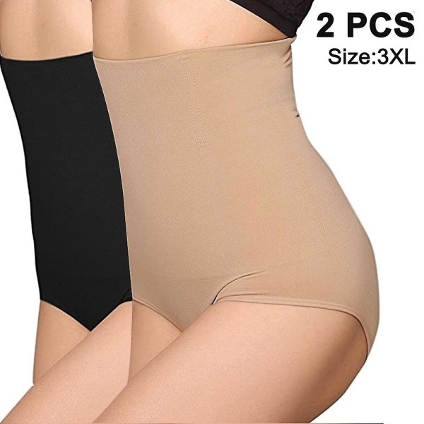 2 stk Shapewear For Dame Magekontroll Truser med høy midje