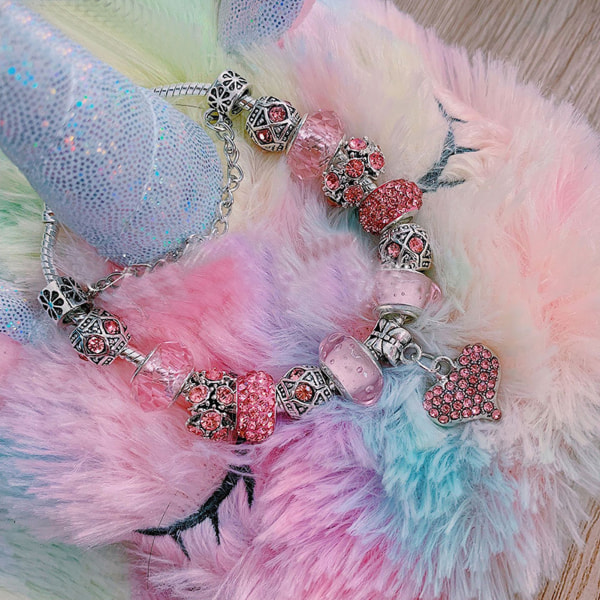 Women Beads Bracelet Girls Ladies DIY Valentine Day Gift Female Accessories 17cm