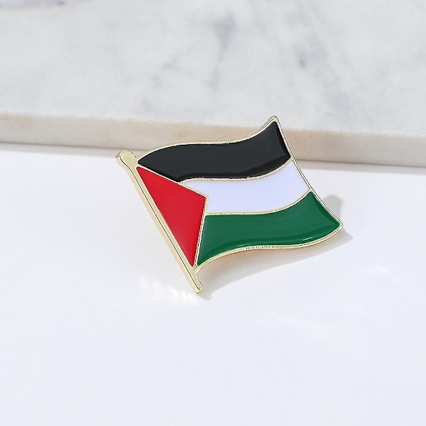 15 st Palestina flagga pin knapphål badge Palestina flaggor brosch nålar märken Palestina nationaldag dekorationer -gt