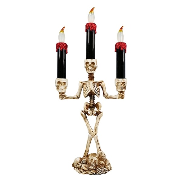 Halloween Ghost Hand Candle Lights Kraniet Holding Lampe Dekoration Red