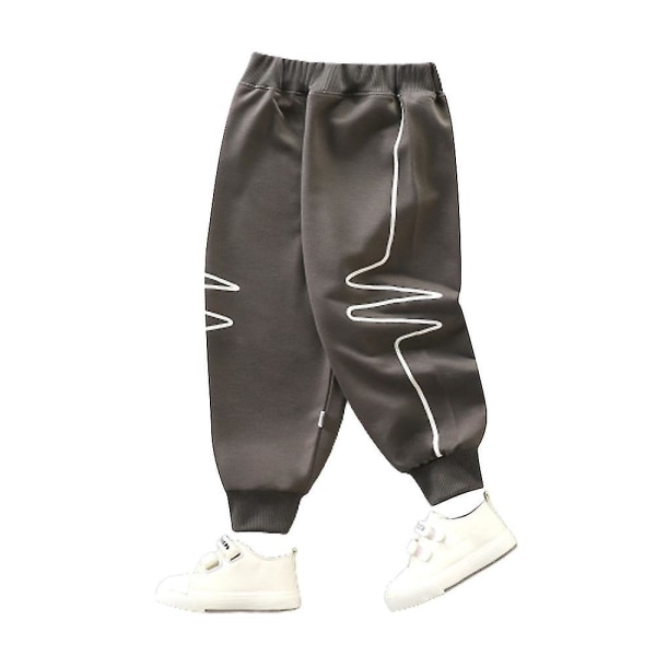 Children's Stretch Comfortable Casual Sports Trousers Dark Grey 2-3Years