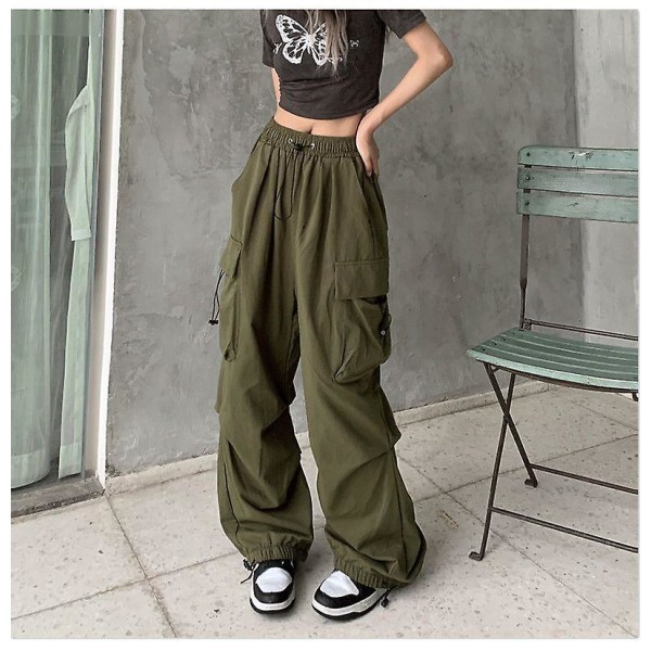 Naisten uudet kevät Löysät Casual Street Pants CMK ARMY  GREEN 2XL