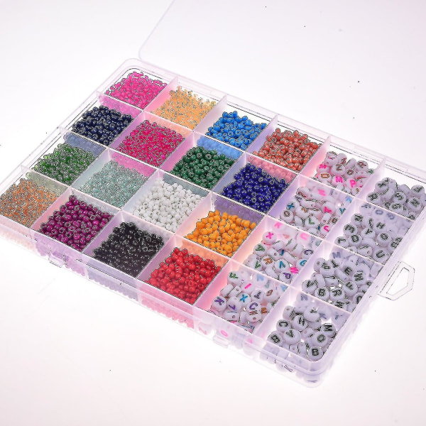 DIY Beads Armbånd Halskjede Bead Sett Paint Beads Dyed Beads