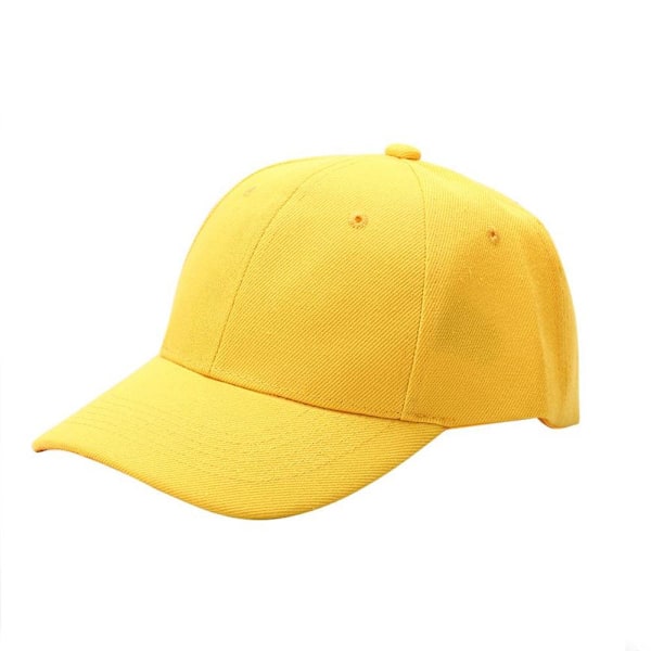 Enfärgad keps slät - Olika färger Yellow Gul