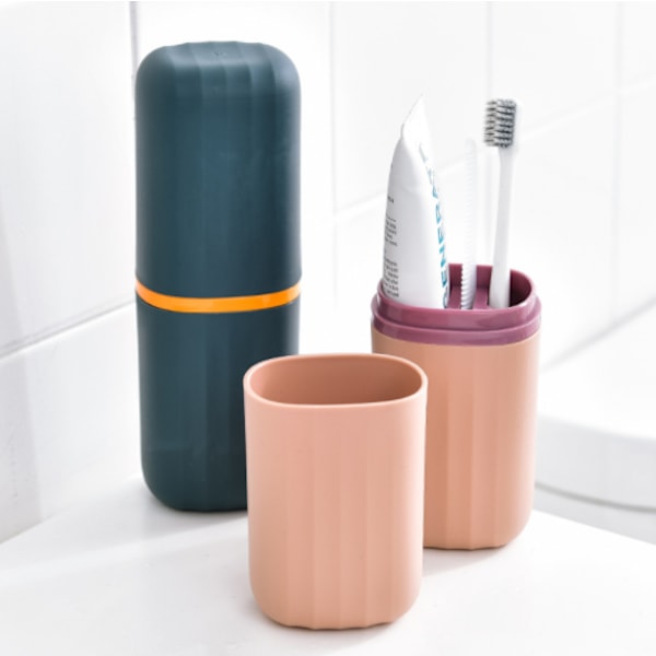 Tåligt & Portabelt Rese-tandborsthållare, Vetefibermaterial Säkerställer Säker & Hygienisk Förvaring, Perfekt För Ditt Nästa Äventyr