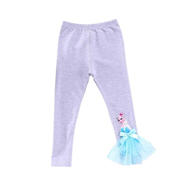 lasten prinsessakuvioiset leggingsit Grey - Blue Elsa 3-4Years