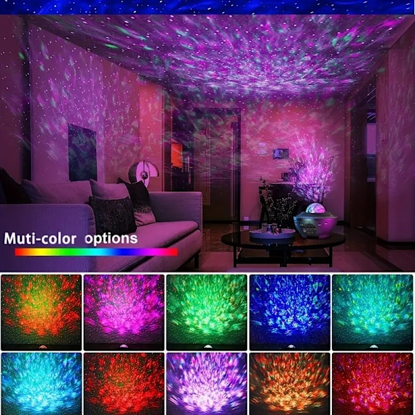 Nattlampa / Rymdlampa Stjärnprojektor med Bluetooth Högta Black Black GALAXY - BASIC BLUETOOTH