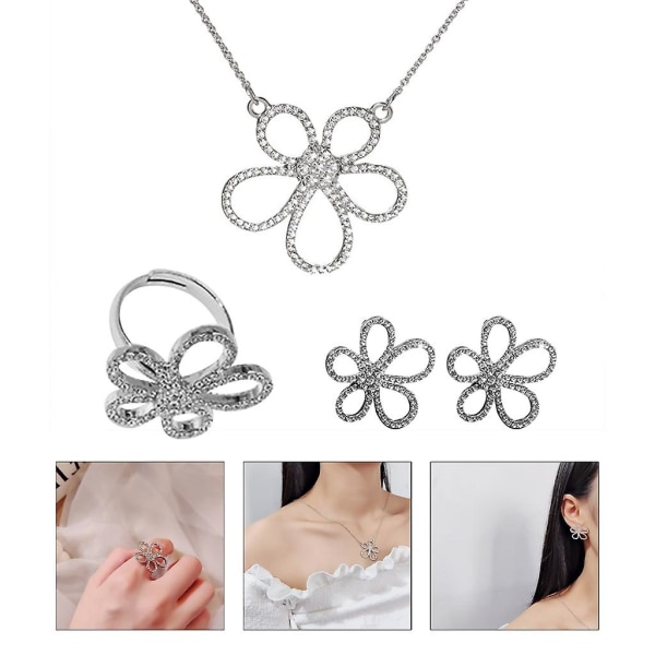 Legering Materiale Hule Blomst Smykker Blomster Bryllupssmykker Til Kvinde Piger CMK Earrings