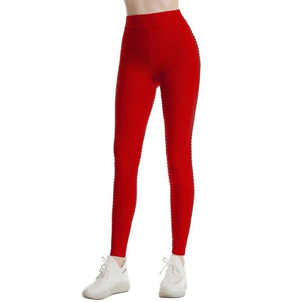 Superstretch-leggings med høy midje for kvinner Red M