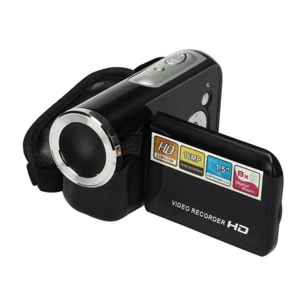 Fargerikt videokamera Videokamera, HD 1080P videokamera 16,0 MP 2,0 tommer LCD-skjerm Digitalt videokamera 8X digital zoom Pausefunksjon Videoopptaker