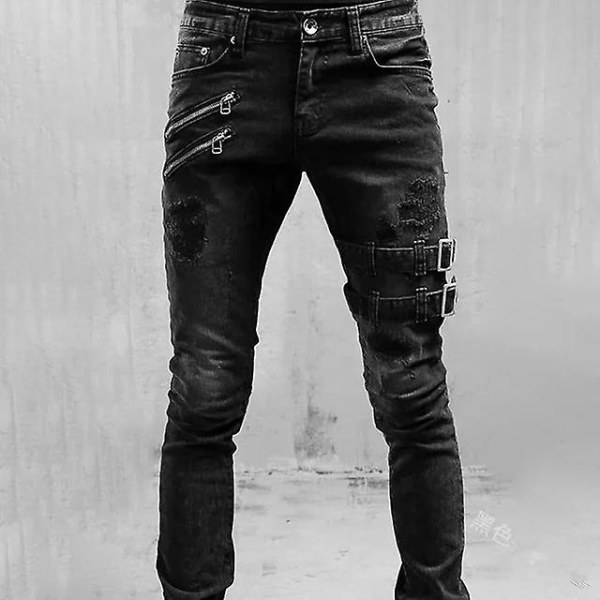 High Waist Jeans Black XXXL