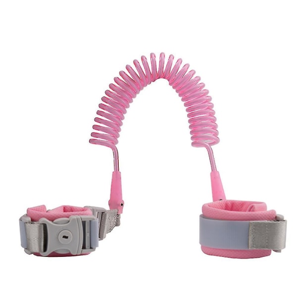 Baby Anti Lost Band Safety Link Sele Handledsrem Bälte+lås Rosa