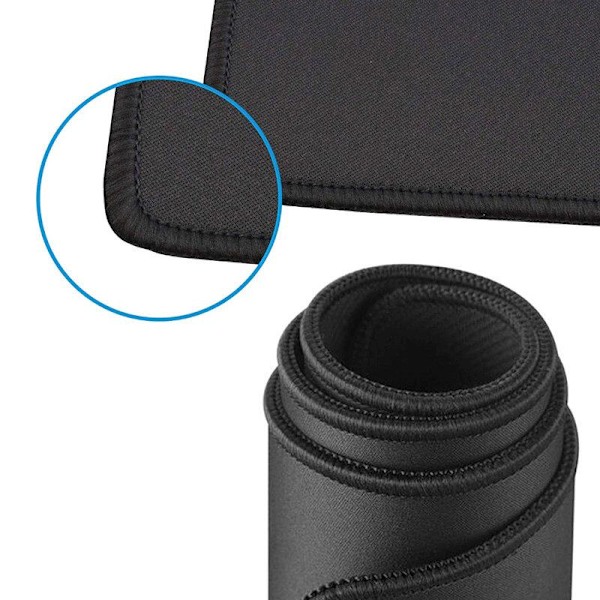 Gaming Musemåtte Stor - 90x40cm - Sort Black Svart
