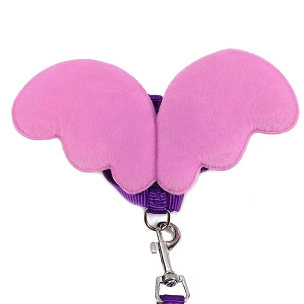 Kjæledyrsprodukt hund trekktau Angel love wings bryststropper purple S