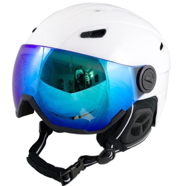 Skidhjälm med integrerade glasögon Revo Shift, Snowboardhjälm M + Gratis gåva