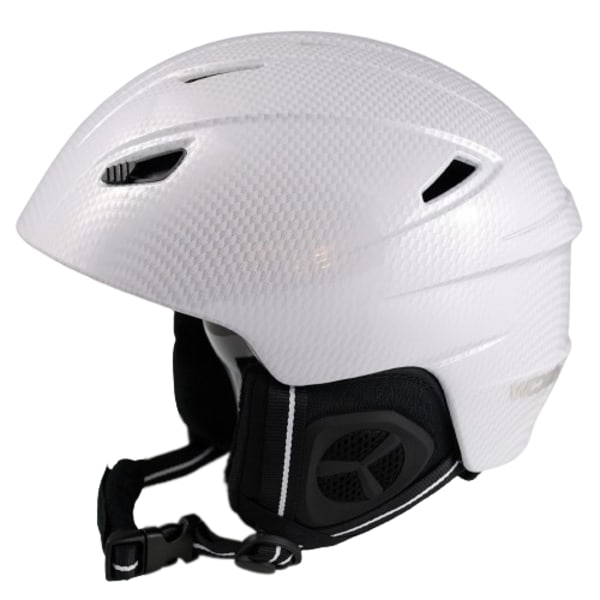 Professionel Hvid Carbon Skihjelm & Snowboardhjelm i Str. M med Gratis Ekstras