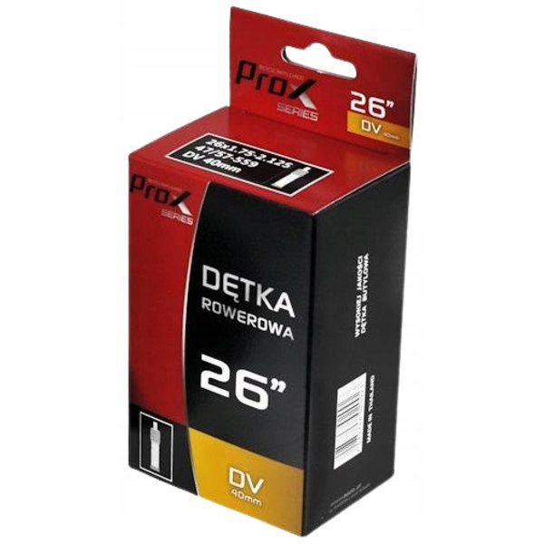 Cykelslang 26" x 1,75/1,95/2,125 DV 40mm PROX Butyl