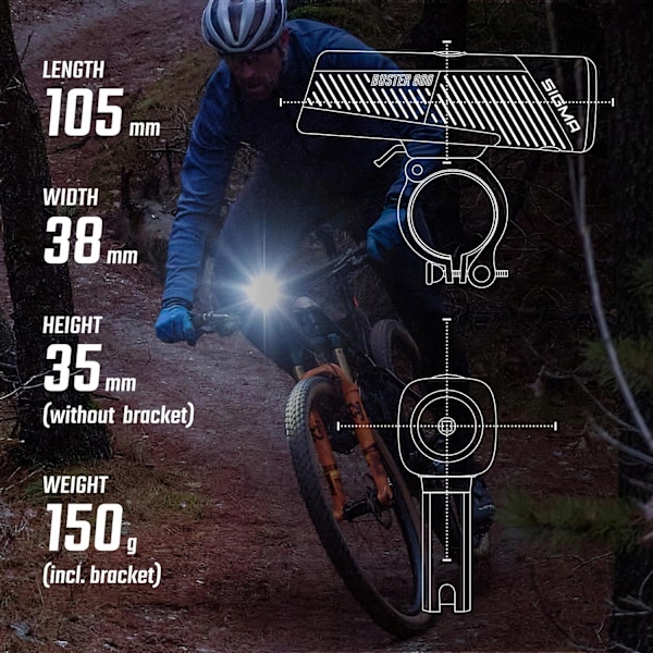 SIGMA Framcykellampa 800LM USB-C LED CREE
