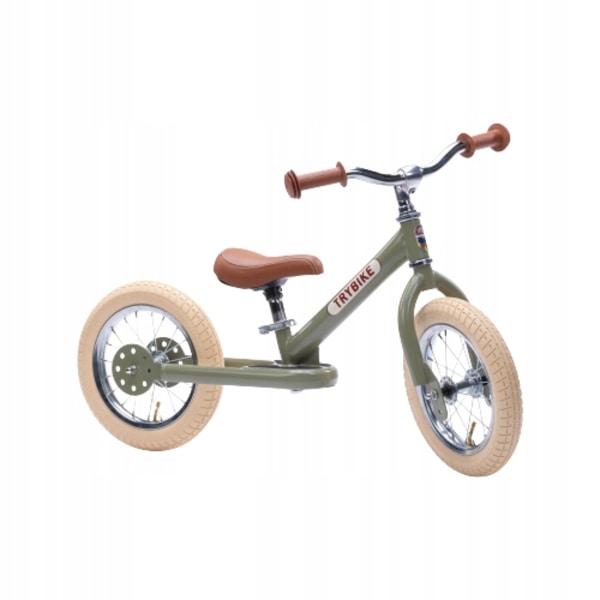 Tobcykel TRYBIKE 2-hjulet, grøn