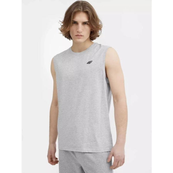 4F Herre Basis Tanktop Grå, Ærmeløs, Str. M
