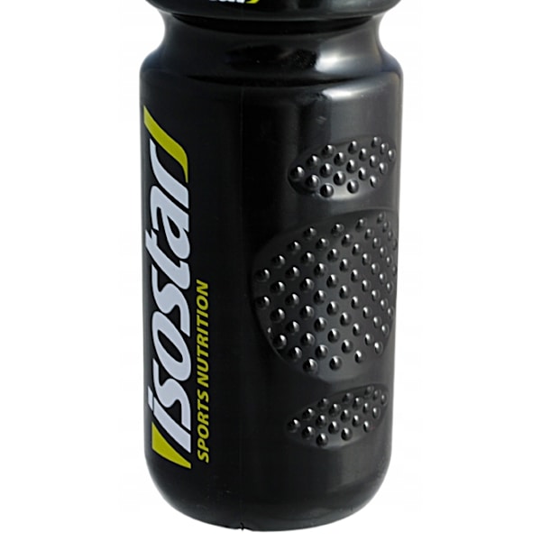 ISOSTAR Pyöräilypullo Musta 650ml - Ergonominen Juomapullo Urheilijoille