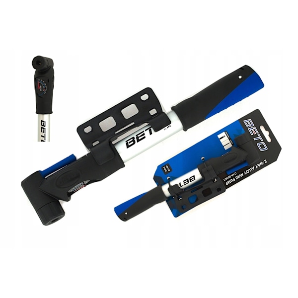 BETO CAH003AG Cykelpump med Manometer för AV/FV Ventiler, 7 Bar