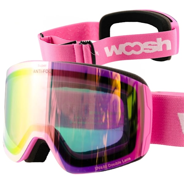 WOOSH 2024 Lasten Anti-Fog Laskettelu- ja Lumilautalasit, Pinkki Revo Shift Optiikka