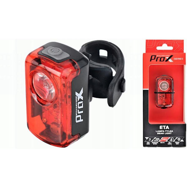 PROX ETA USB-ladattava CREE LED Polkupyörän Takavalo, 70 Lm, Pitkäikäinen Akun Takuu, Kapasiteetti 500mAh