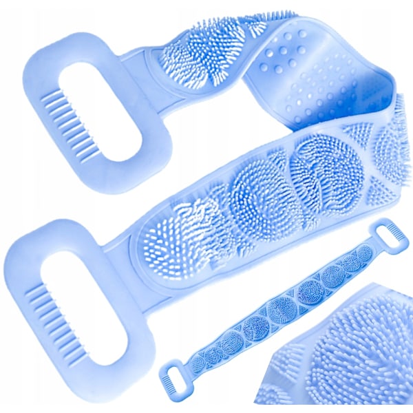 Silikon Ryggmassager med Handtag - Effektiv Kroppsskrubb för Djup Rengöring
