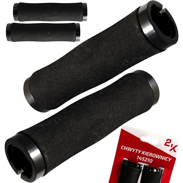 Cykelhandtag 145210 Svart 135mm Skumgrepp med Klämmor
