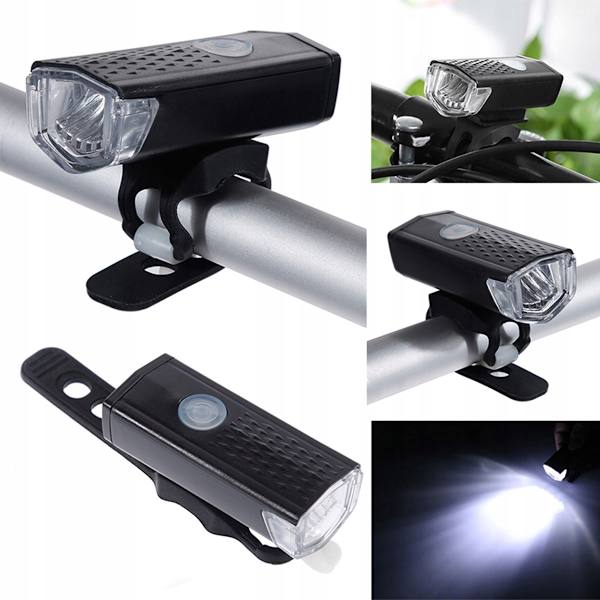 USB-Uppladdningsbart Cykellampset 300 Lumen - Stark och Robust