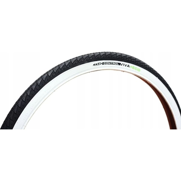 CST CONTROL VIVA Cykeldæk 700x35C - Hvid Sidevæg, 37-622
