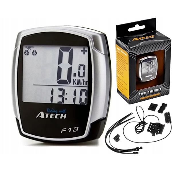 Avanceret ATECH Cykelcomputer TU13 med 13 Funktioner, Kablet Danmark