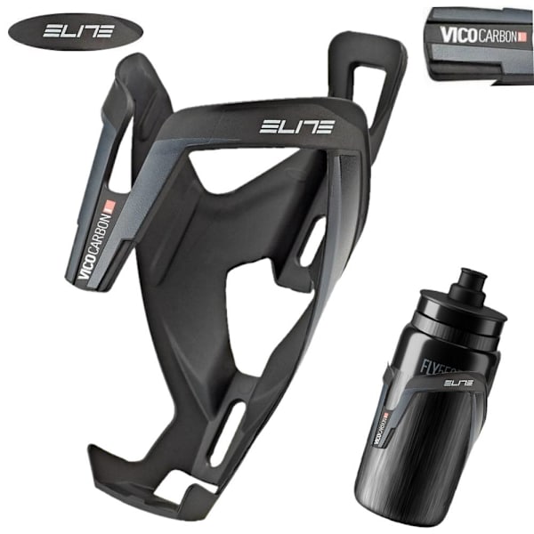 ELITE Vico Kolfiber Flaska Hållare - Mattsvart, 25g