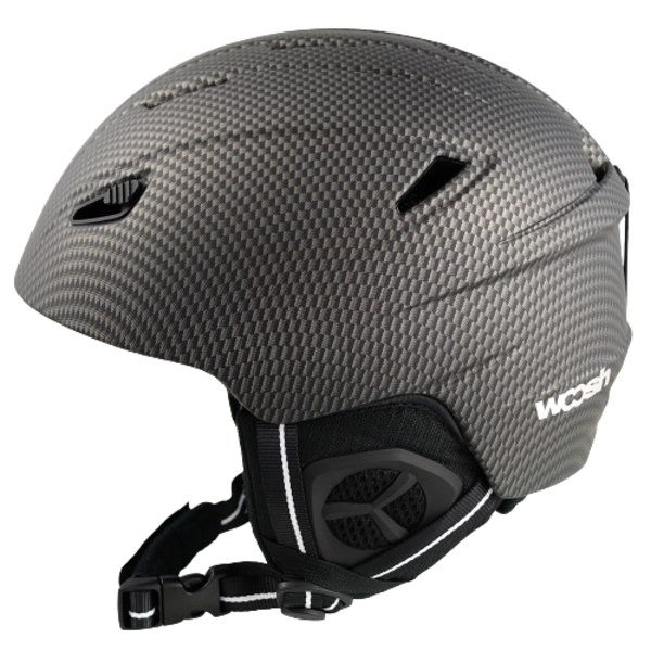 Mat Sort Carbon Ski- og Snowboardhjelm, Str. M + Bonus Beskyttelseskit