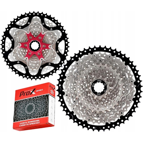PROX 11-delad Kassett 11-50T Nicklad Stål Shimano-kompatibel