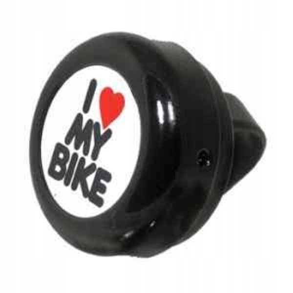 Cykelklocka Ding Dong "I <3 My Bike" Svart