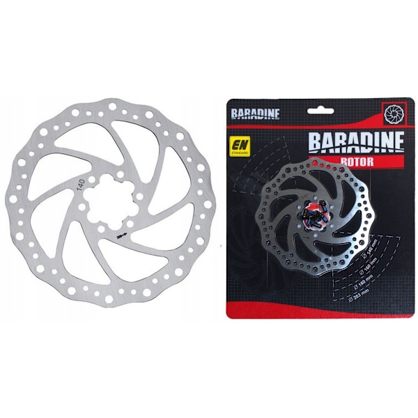 BARADINE DB-02 140mm Jarrulevy, 6 x T25 Ruuvit Mukana