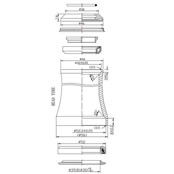 NECO H373S Styrintegrerad 1-1/8"x1,5" 28,6/39,8 mm