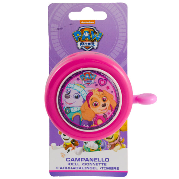 Børnecykelklokke Paw Patrol Pink med Skye & Everest Motiv - 55mm