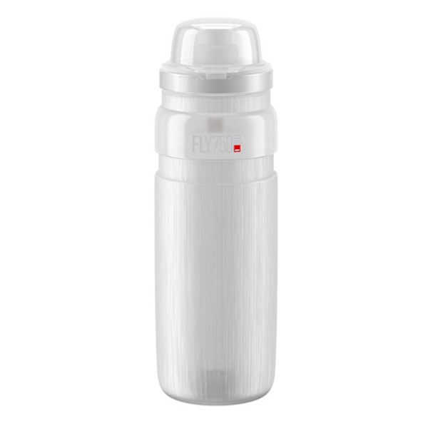 ELITE FLY MTB Vattenflaska Genomskinlig Grå Logotyp 750ml Superlätt BPA Fri