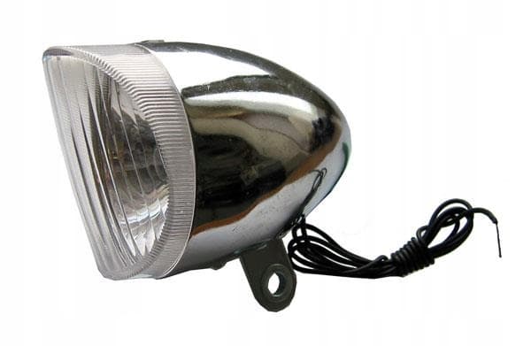 Cykellampa med Dynamo RETRO för Framgaffel Silver