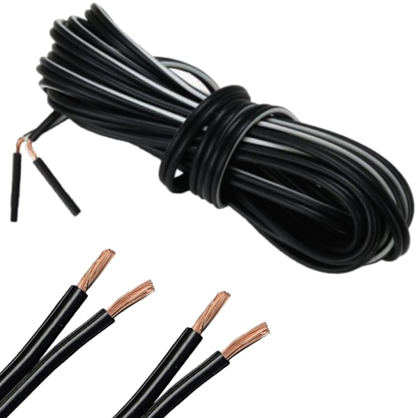Dubbelisolerad 10m Kabel för Dynamo-baserad Belysning